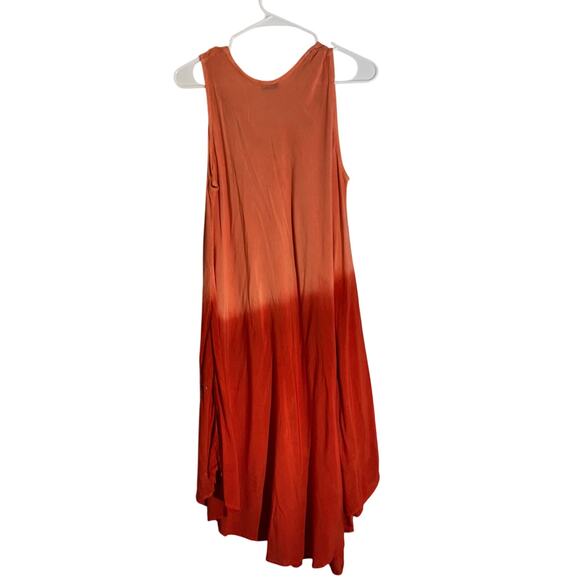 MJA World Ombre Orange Hand-Painted Rayon Dress – Free Size - Picture 2 of 5